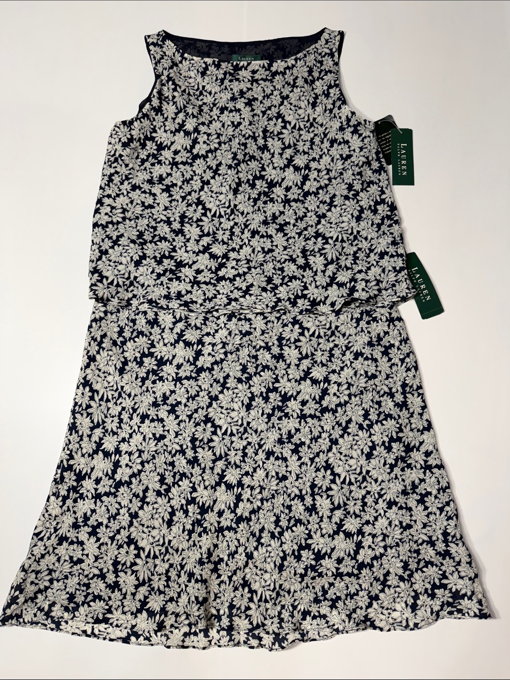 Lauren Ralph Lauren 2-Piece Set Top & Skirt Silk 12 NWT - Picture 2 of 10